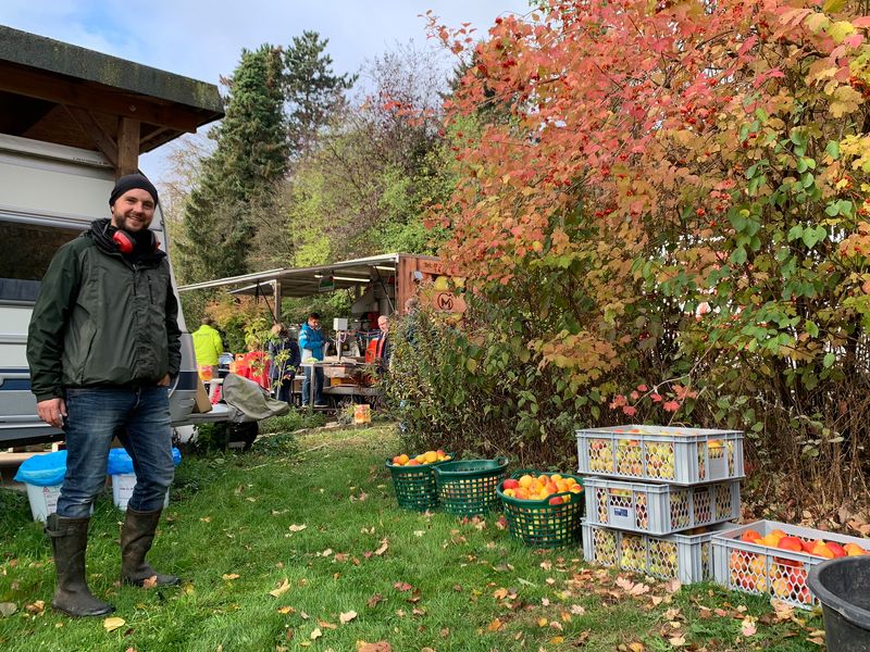 Apfelfest 2019 in Lage: Rund zwei Tonnen Obst werden zu Saft